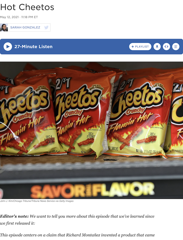 The flamin' hot controversy around the Cheetos origin story